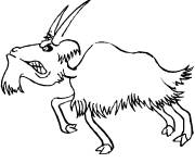Coloriage et dessins gratuit Caprin en col&egrave;re à imprimer
