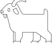 Coloriage Caprin en &eacute;moji
