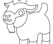 Coloriage Caprin en style statue