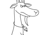 Coloriage et dessins gratuit Caprin &eacute;nerv&eacute; à imprimer