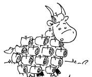 Coloriage Caprin illustration qui vous fait rire