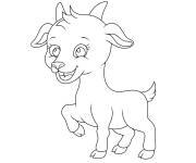 Coloriage Caprin kawaii petite