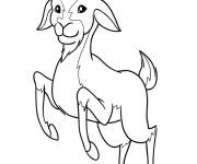 Coloriage Caprin mignon