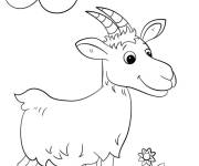 Coloriage Caprin souriant