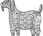 Coloriage Caprin zentangle