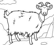 Coloriage Ch&egrave;vre &agrave; l'air baisant