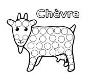 Coloriage Ch&egrave;vre avec des cercles