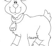 Coloriage Ch&egrave;vre avec la joie aimable