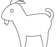 Coloriage et dessins gratuit Ch&egrave;vre en &eacute;moji en ligne à imprimer