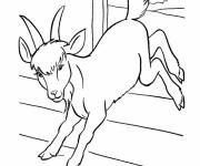 Coloriage Ch&egrave;vre en sautant