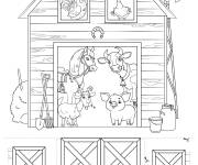 Coloriage La grande ferme des caprins