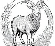 Coloriage Mandala Bouc