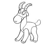 Coloriage Mini ch&egrave;vre jouet