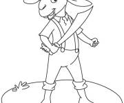 Coloriage Pirate ch&egrave;vre