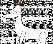 Coloriage Caribou amusant