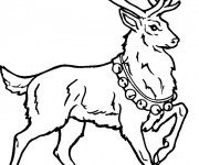 Coloriage Caribou de noël