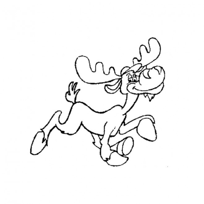 Coloriage et dessins gratuits Caribou humoristique à imprimer