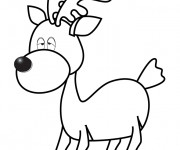 Coloriage Caribou paresseux