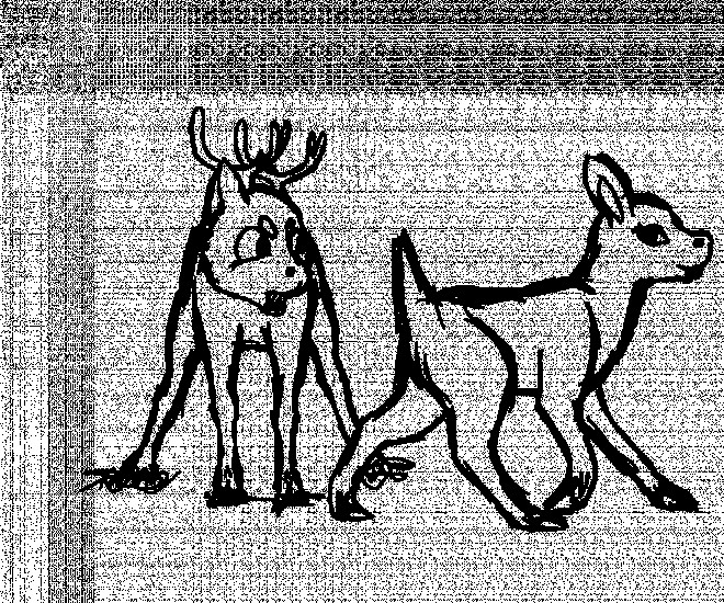 Coloriage et dessins gratuits Petits Caribou en plein air à imprimer