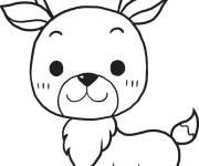 Coloriage B&eacute;b&eacute; faon en toute beaut&eacute;