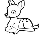 Coloriage B&eacute;b&eacute; faon mignon