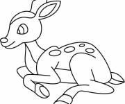 Coloriage Belle Biche se repose