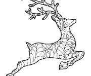 Coloriage Cerf magique en sautant