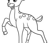 Coloriage et dessins gratuit Faon mignon pour enfant à imprimer
