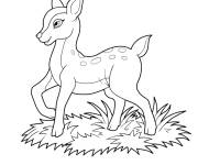 Coloriage Faon se balade dans les champs