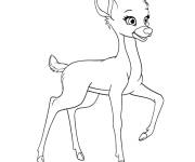 Coloriage Le faon commence &agrave; marcher