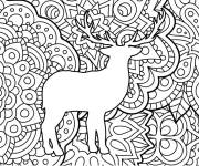 Coloriage Mandala cerf