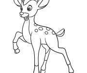 Coloriage Petit faon galope