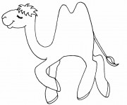 Coloriage et dessins gratuit Chameau simple à imprimer