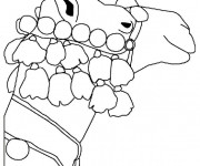 Coloriage D&eacute;coration de t&ecirc;te de Chameau
