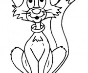 Coloriage Chat calme