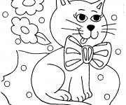 Coloriage Chat dessin couleur