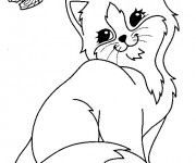 Coloriage et dessins gratuit Chat mignon à imprimer