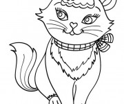 Coloriage et dessins gratuit Chat mignonne à imprimer