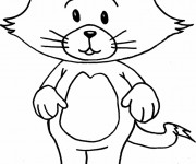 Coloriage Chat peluche