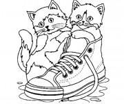 Coloriage Chatons trop Mignon