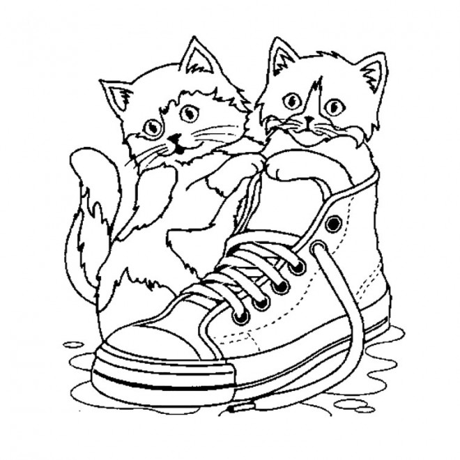 Coloriage Chatons Trop Mignon Dessin Gratuit A Imprimer