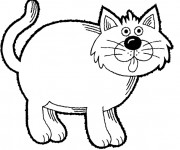 Coloriage Dessin de gros chat
