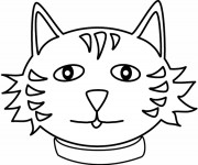 Coloriage T&ecirc;te de Chat