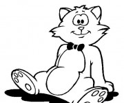 Coloriage Un Chat &eacute;l&eacute;gant