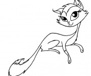 Coloriage Une Chatte maigre