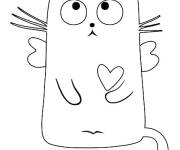 Coloriage Ange chaton