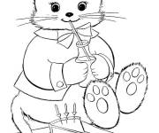 Coloriage Anniversaire de chaton