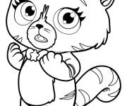 Coloriage Chaton demande de la nourriture