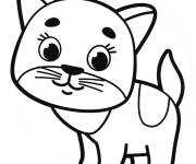 Coloriage Chaton en vecteur