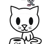 Coloriage Chaton facile